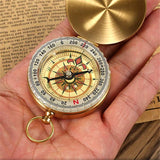 Mini Pocket Brass Golden Luminous Compass