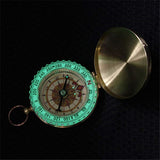 Mini Pocket Brass Golden Luminous Compass